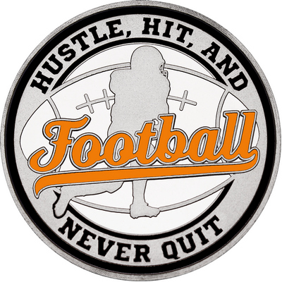 Orange "Football" with Black Outer Circular Borders